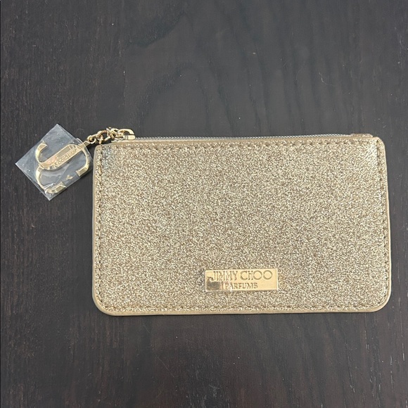 Jimmy Choo Accessories - Jimmy Choo Parfums Shimmering Gold Card Case Pouch